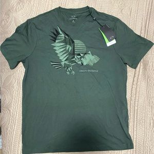 GREEN ARMANI EXCHANGE T-SHIRT